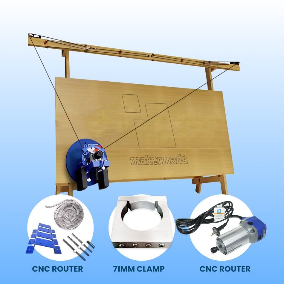 MakerMade M2 CNC Machine (2027), Complete Model with Router and Starter Pack