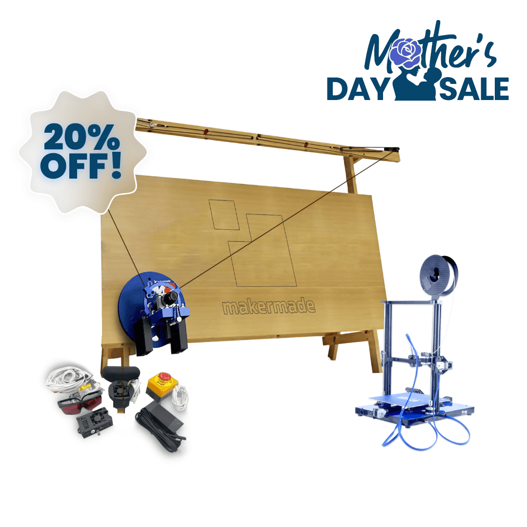 Ultimate Maker Bundle: MakerMade M2 CNC, Laser Engraver, and 300x 3D Printer