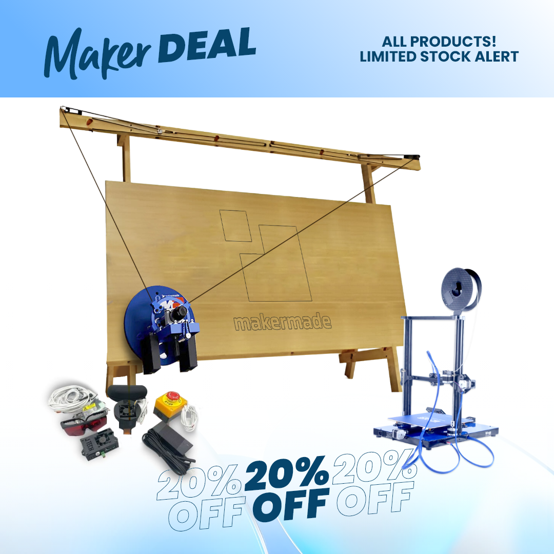 Ultimate Maker Bundle: MakerMade M2 CNC, Laser Engraver, and 300x 3D Printer