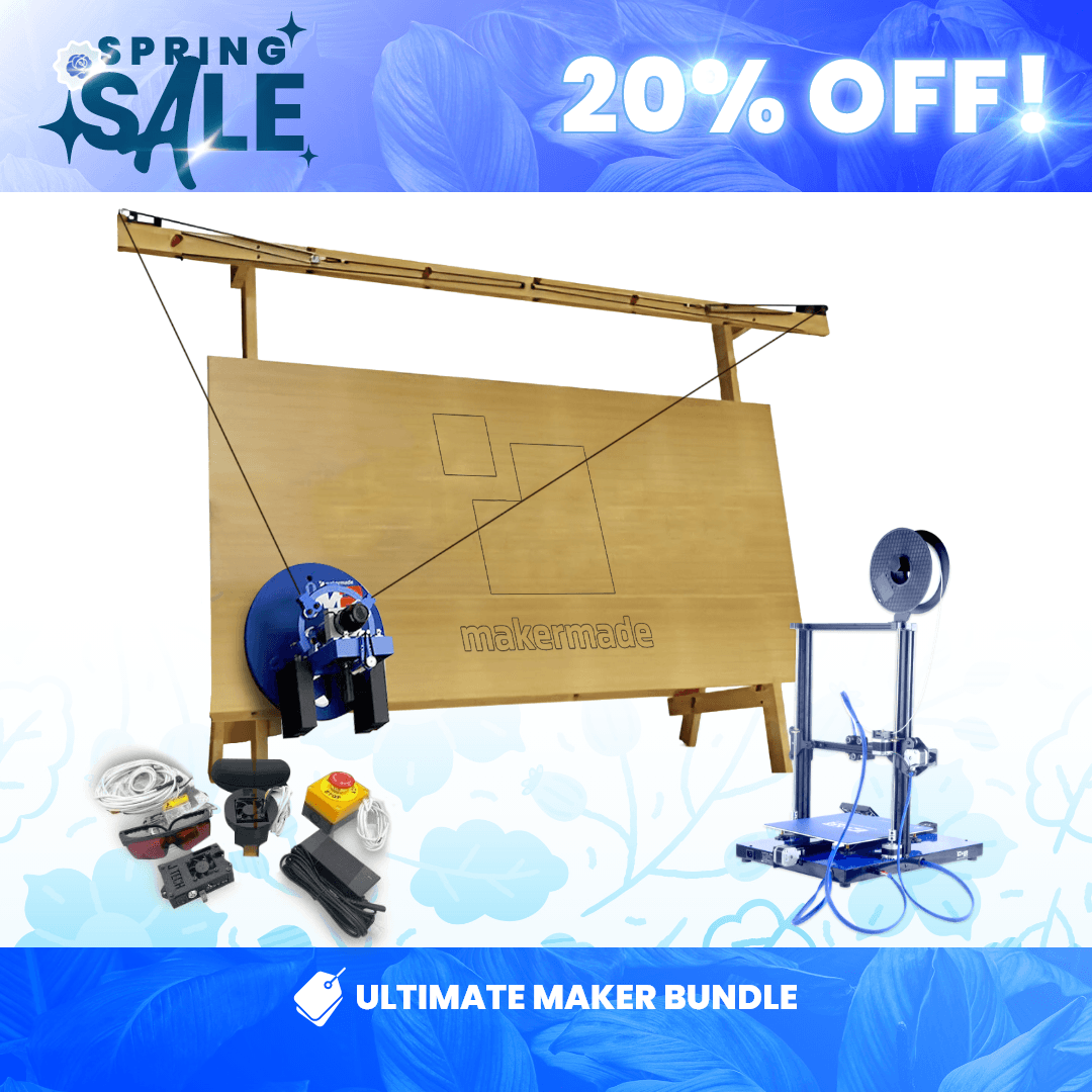 Ultimate Maker Bundle: MakerMade M2 CNC, Laser Engraver, and 300x 3D Printer