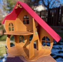 wooden dollhouse